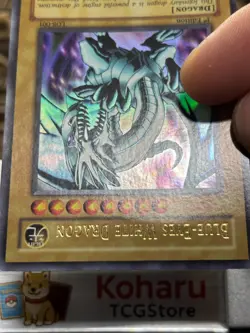 Yugioh Blue Eyes White Dragon Ultra Rare LOB-001 1st Edition VINTAGE -NM 2002 - Image 5