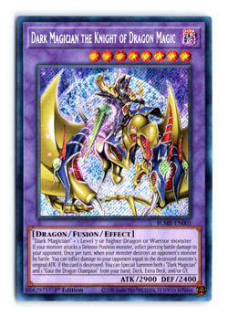 Dark Magician the Knight of Dragon Magic - BLMR-EN001 Secret Rare 1st Ed Yugioh - Image 1