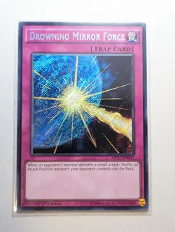 MP17-EN041 Drowning Mirror Force Secret Rare 1st Edition Yugioh Card VLP/LP - Image 1