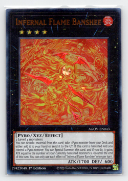 Infernal Flame Banshee - AGOV-EN043 - Ultra Rare - 1st Edition - Yugioh - Image 1