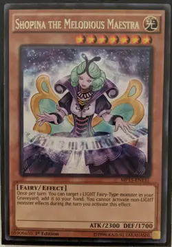 YuGiOh Shopina the Melodious Maestra Rare 1st Edition MP15-EN131/NECH-EN007 - Image 1