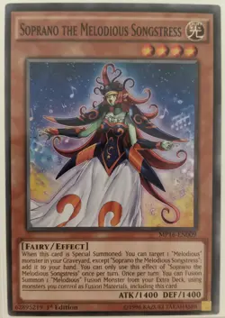 YuGiOh Soprano the Melodious Songstress MP16-EN009/CROS-EN010 - Image 1