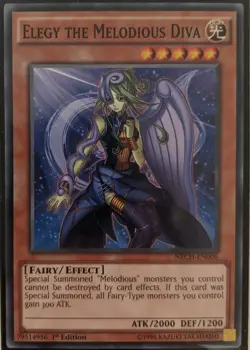 YuGiOh Elegy the Melodious Diva 1st Edition NECH-EN006 - Image 1