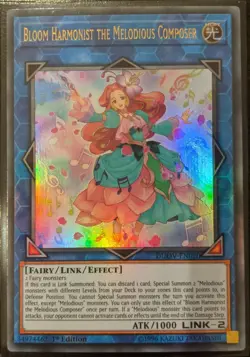 YuGiOh Bloom Harmonist the Melodious Composer Ultra Rare 1st Ed DUOV-EN020 NM - Image 1