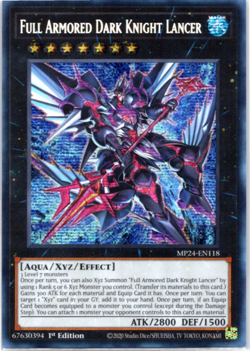 Full Armored Dark Knight Lancer - MP24-EN118 - Prismatic Secret Rare 1st Yugioh - Image 1