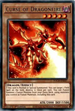 Curse of Dragonfire - TOCH-EN037 - Rare - 1st Edition Yugioh DISCOUNT FOR EXTRA - Image 1