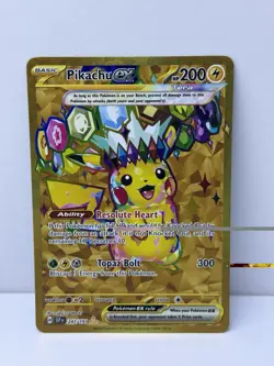 Pokemon TCG Pikachu EX Surging Sparks Holo Card Near Mint Condition - Image 1
