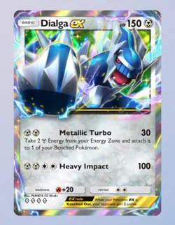 (Digital Card) Dialga EX, Pokemon TCG Pocket, English, Space-Time Smackdown set - Image 1