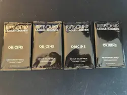 4 - 3 Card Pack Riftbound Origins: Nexus Night Pack Sealed - Image 1