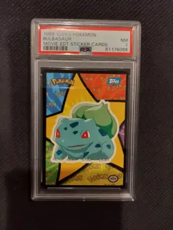 PSA 7 Bulbasaur Sticker Card 1999 Topps Pokemon - Image 1