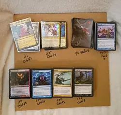 Magic The Gathering (MtG) Trading Card Game Box Lot Over 500 Cards W/40 Holders - Image 1