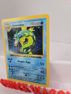Genuine Gyarados Shadowless 6/102 Base Set Holo Rare Vintage Pokemon Card - Image 3