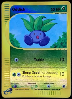 Oddish 122/165 Expedition Reverse Holo Pokemon Card - LP+ Condition - Image 1