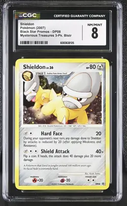 CGC 8 Shieldon 2007 Black Star Promos DP08 Holo SWIRL Pokemon Card - Image 1