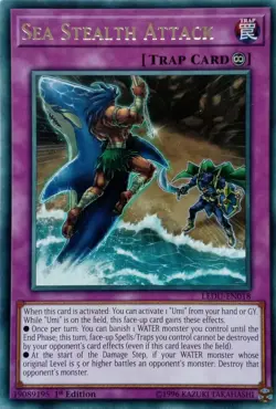 LEDU-EN018 SEA STEALTH ATTACK RARE 1ST EDITION YuGiOh CARD - Image 1