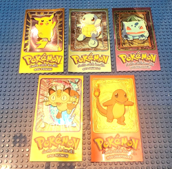 Pokemon TOPPS Series 1 Complete Jumbo Oversized Set 5/5 Cards - Image 1