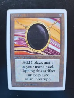 Mox Jet Magic: the Gathering x1 Unlimited Edition Lightly Played English - Image 1
