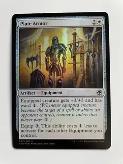 MTG Plate Armor FOIL Adventures in the Forgotten Realms 032/281 NM - Image 1