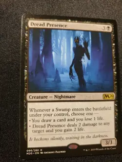 Dread Presence Core Set 2020 MTG M20 Nightmare Landfall NM Magic The Gathering - Image 2