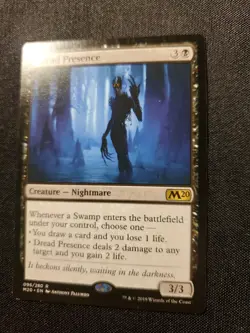 Dread Presence Core Set 2020 MTG M20 Nightmare Landfall NM Magic The Gathering - Image 3