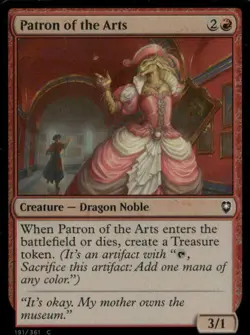 Commander Legends: Battle for Baldur's Gate #191 Patron of the Arts FOIL - Image 1