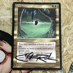 Signed Dark Heart of the wood Christopher Rush 1994 MTG the dark Magic Vintage! - Image 1