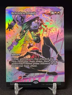 Relentless Assault (Borderless FOIL) - MTG Marvel Universe Eternal-Legal - NM - Image 1