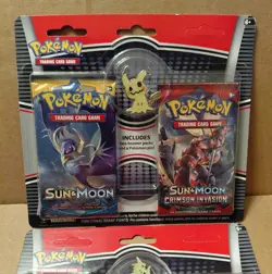 Pokemon Sun & Moon Base & Crimson Invasion 2 Pack Blister w/ Pin SEALED LOT OF 2 - Image 3