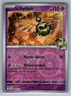 Pokemon N’s Sigilyph 064/159 Reverse Holo Journey Together NM - Image 1
