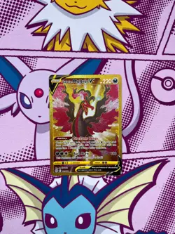 Pokemon TCG - Galarian Moltres V 183/172 - Brilliant Stars Secret Rare - Played - Image 1