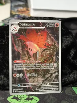 Pokemon Volcarona 100/086 Egawa Blk It Near Mint Luce Nera Illustrazione Ita - Image 1