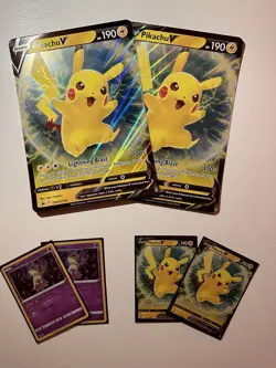 Pikachu V Pokemon Promo x2 , Oversized Pikachu x2, Mimikyu Holo 81 x2 All Nm - Image 1