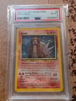 2001 Pokemon Neo Revelation Entei Holo 6/64 PSA 6 - Image 1