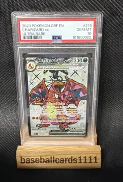 2023 POKEMON OBF EN-OBSIDIAN FLAMES ULTRA RARE #215 CHARIZARD EX PSA 10 P1 - Image 1
