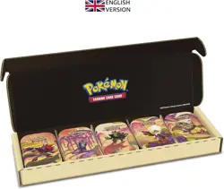 Pokemon TCG Scarlet & Violet Shrouded Fable 5X Mini Tin Bundle * OPNE PACKS - Image 1