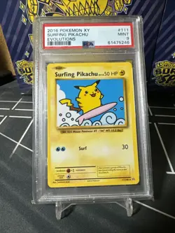 Pokemon TCG XY Evolutions Flying Pikachu Surfing Pikachu Secret Rare PSA 9 Mint - Image 1
