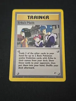 Erika's Maids 109/132 Gym Heroes Regular Black Star Rare WOTC Pokemon TCG LP - Image 1