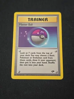 Master Ball 116/132 Gym Challenge Regular WOTC Vintage 2000 Pokemon TCG LP - Image 1