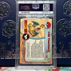 2000 TOPPS CHROME POKEMON T.V. #6 CHARIZARD PSA 9 - Image 2