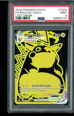 PSA 9 Pikachu VMAX - TG29/TG30 - Lost Origin Graded Pokemon - Image 1