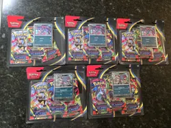 Pokemon TCG Phantasmal Flames 3-Pack Blister LOT OF 5 SEALED Sneasel/Weavile - Image 1