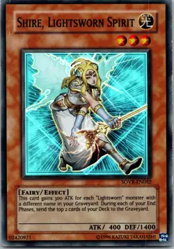 Yugioh Shire, Lightsworn Spirit SOVR-EN082 Super Rare NM - Image 1