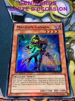 CARTE Yu Gi Oh MAGICIEN GAGAGA GENF-FR001 1ere edition - Image 1