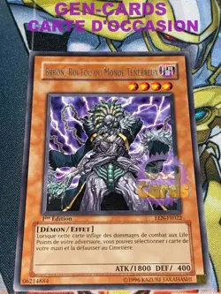 CARTE Yu Gi Oh BRRON, ROI FOU DU MONDE TENEBREUX EEN-FR022 1ere edition - Image 1
