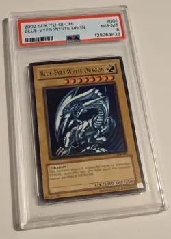 2002 YU-GI-OH! STARTER DECK KAIBA Blue Eyes White Dragon SDK-001 PSA 8 - Image 2