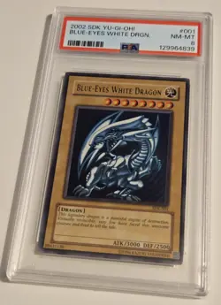 2002 YU-GI-OH! STARTER DECK KAIBA Blue Eyes White Dragon SDK-001 PSA 8 - Image 3