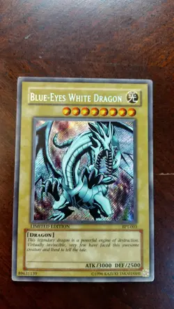 Yugioh Blue-Eyes White Dragon BPT-003 Secret Rare Limited Ed LP - Image 2