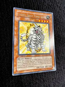 ?? YUGIOH • CRYSTAL BEAST TOPAZ TIGER • RARE • FOTB-EN004 • 1st EDITION • NM ?? - Image 3