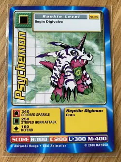 DIGIMON ST-89 Psychemon Swedish Promo Card TCG Rare Bandai EXC - Image 1