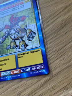 DIGIMON ST-72 Clockmon Swedish Promo Card TCG Rare Bandai Played - Image 3